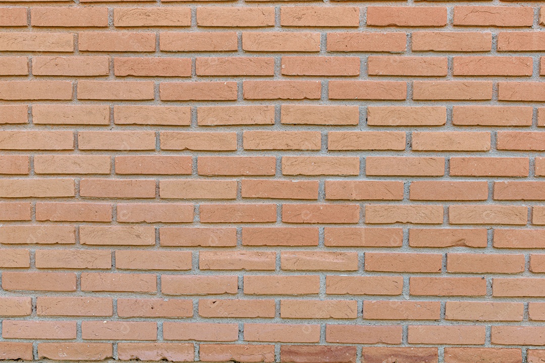 Textura de parede de tijolo laranja com cimento.