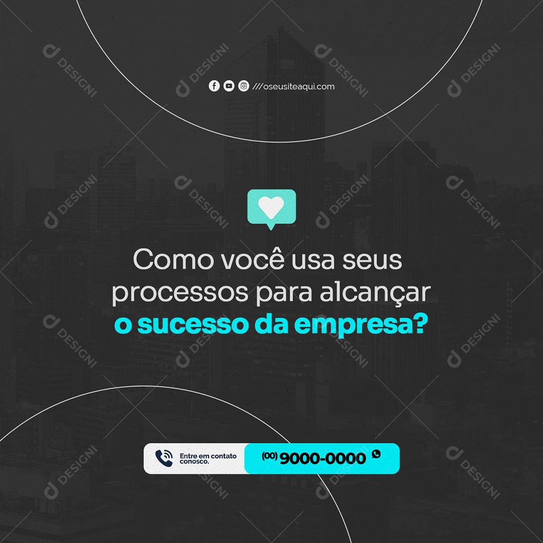 O Sucesso da Empresa Coach Empresarial Social Media PSD Editável