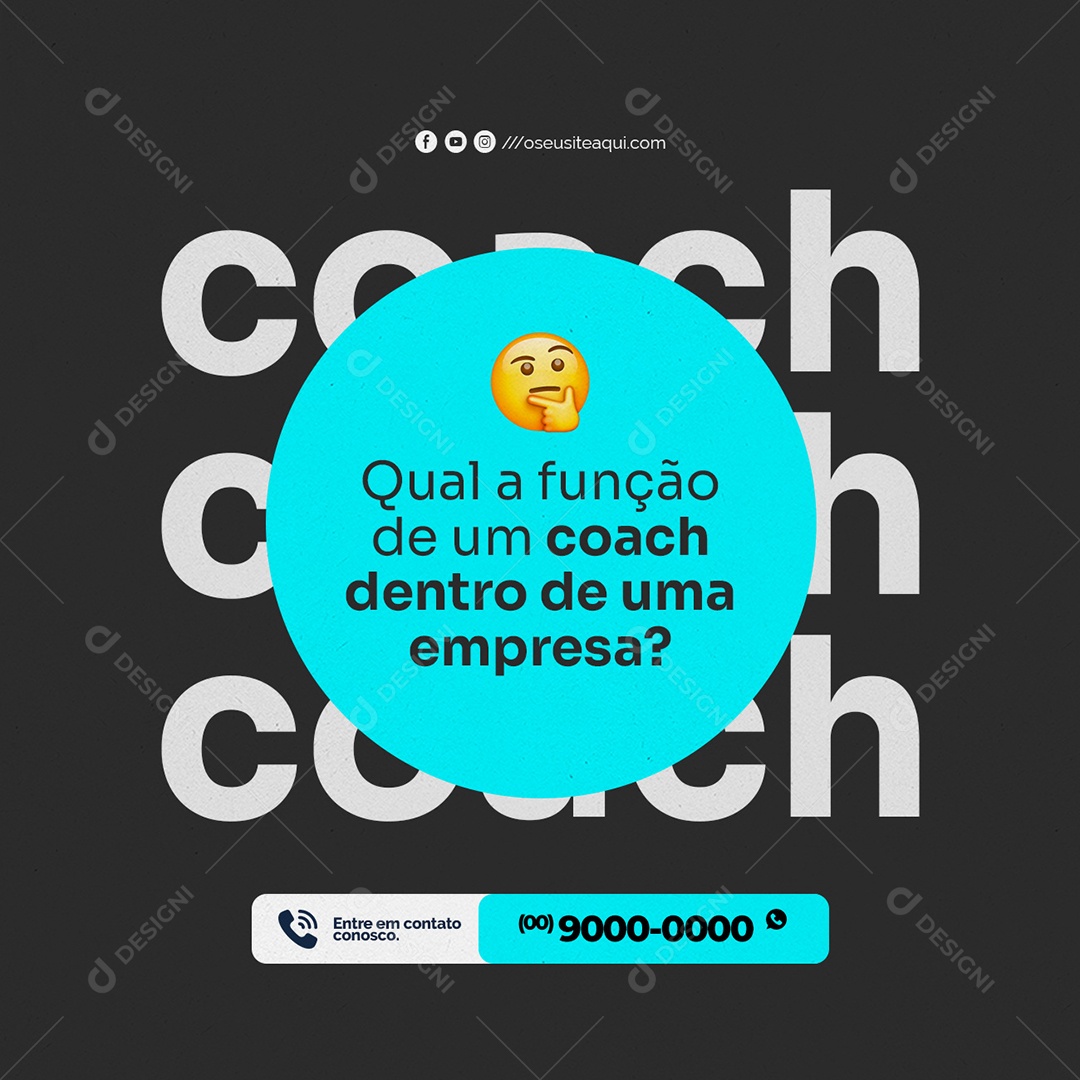 Qual a Função de Um Coach Dentro de uma Empresa Coach Empresarial Social Media PSD Editável