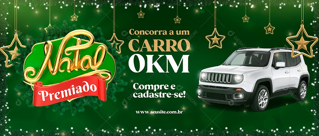 Banner Concessionária Natal Premiado Social Media PSD Editável