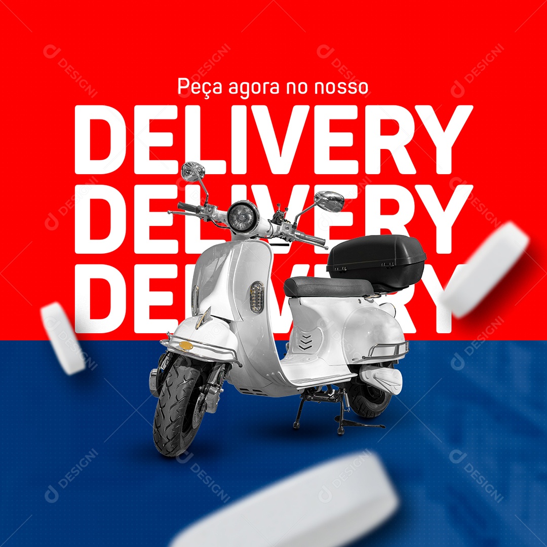 Peça Agora no Nosso Delivery Farmácia Social Media PSD Editável