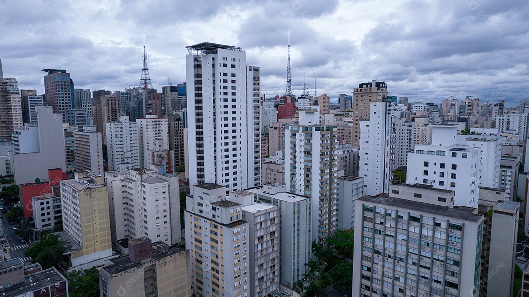 Many buildings in the Jardins neighborhood in Sao Paulo, Brazil. residential buildings