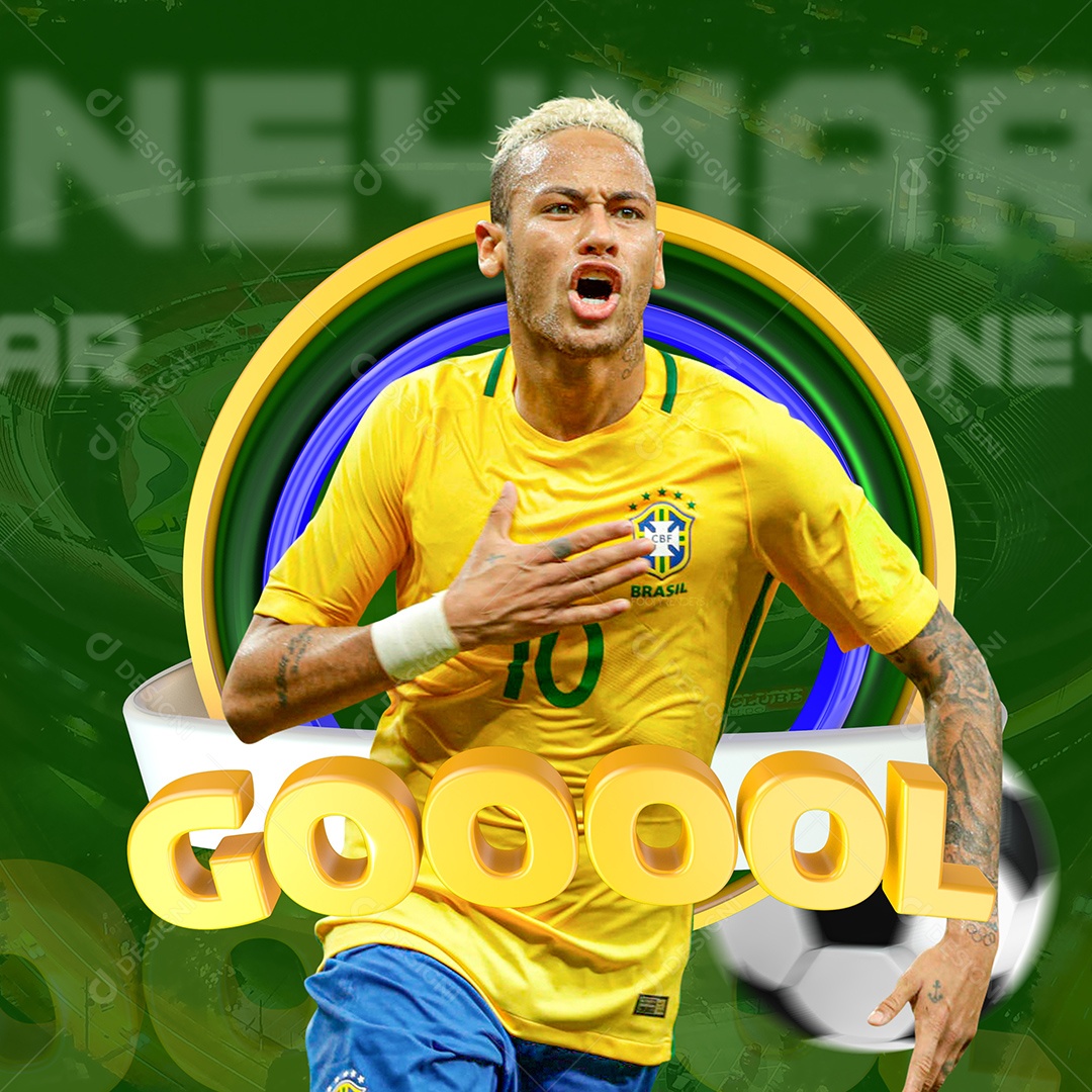 Social Media Jogador de Futebol Gol PSD