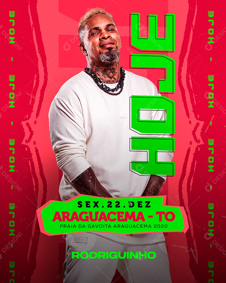 Post Agenda Rodriguinho Araguacema Social Media PSD Editável