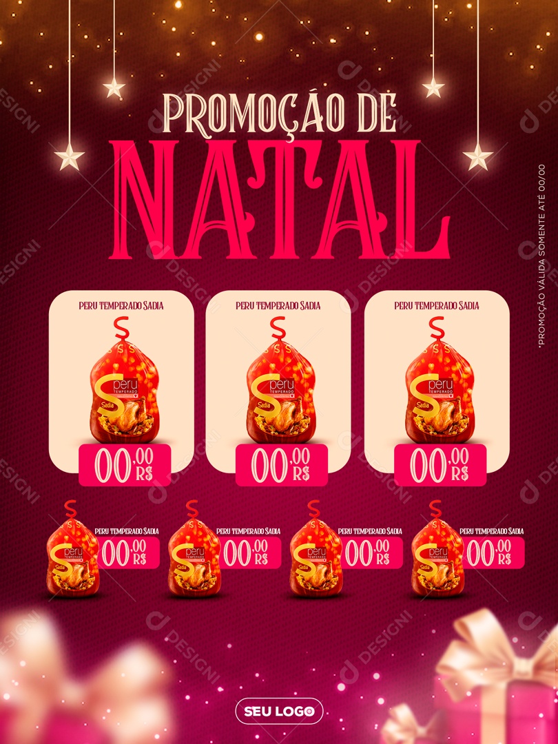 Encarte Promoção de Natal Social Media PSD Editável