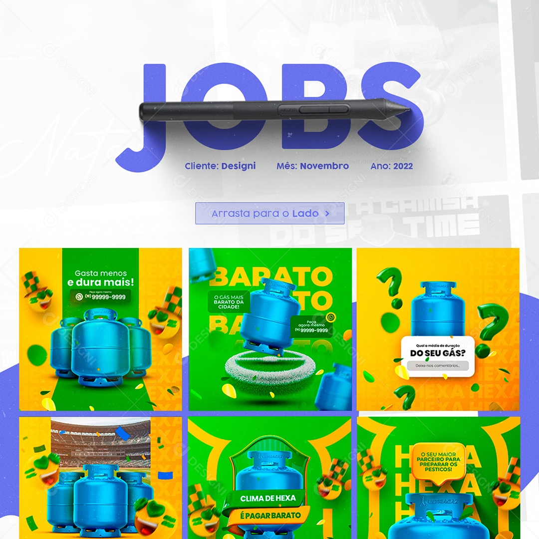 Jobs Gasta menos e Dura Mais Designer Gráfico Social Media PSD Editável
