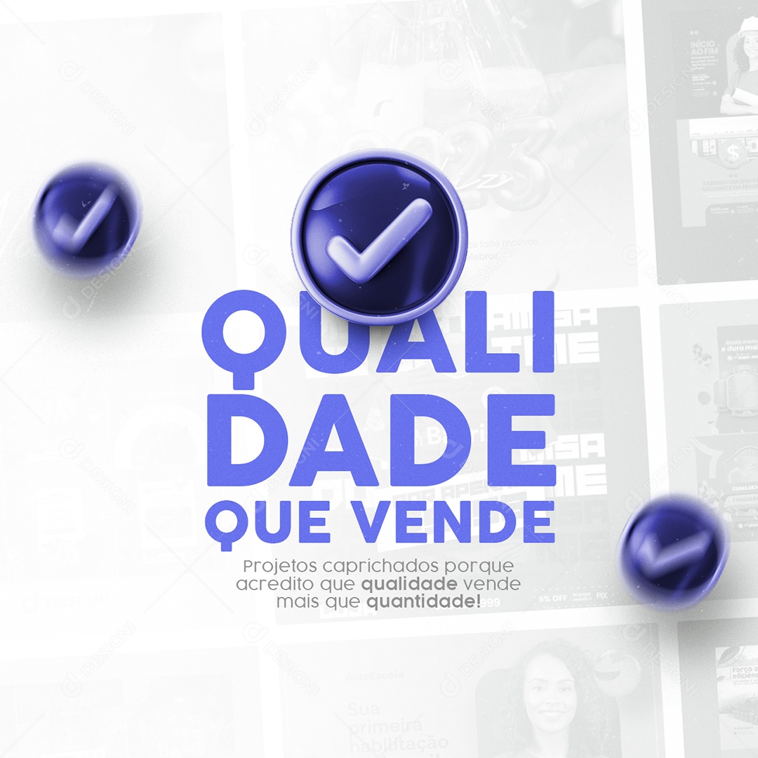 Qualidade que Vende Designer Gráfico Social Media PSD Editável