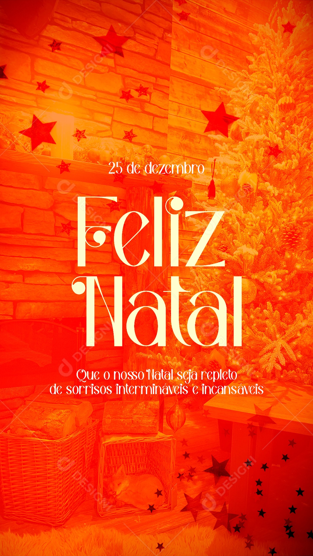 Post Feliz Natal Stories Social Media PSD Editável