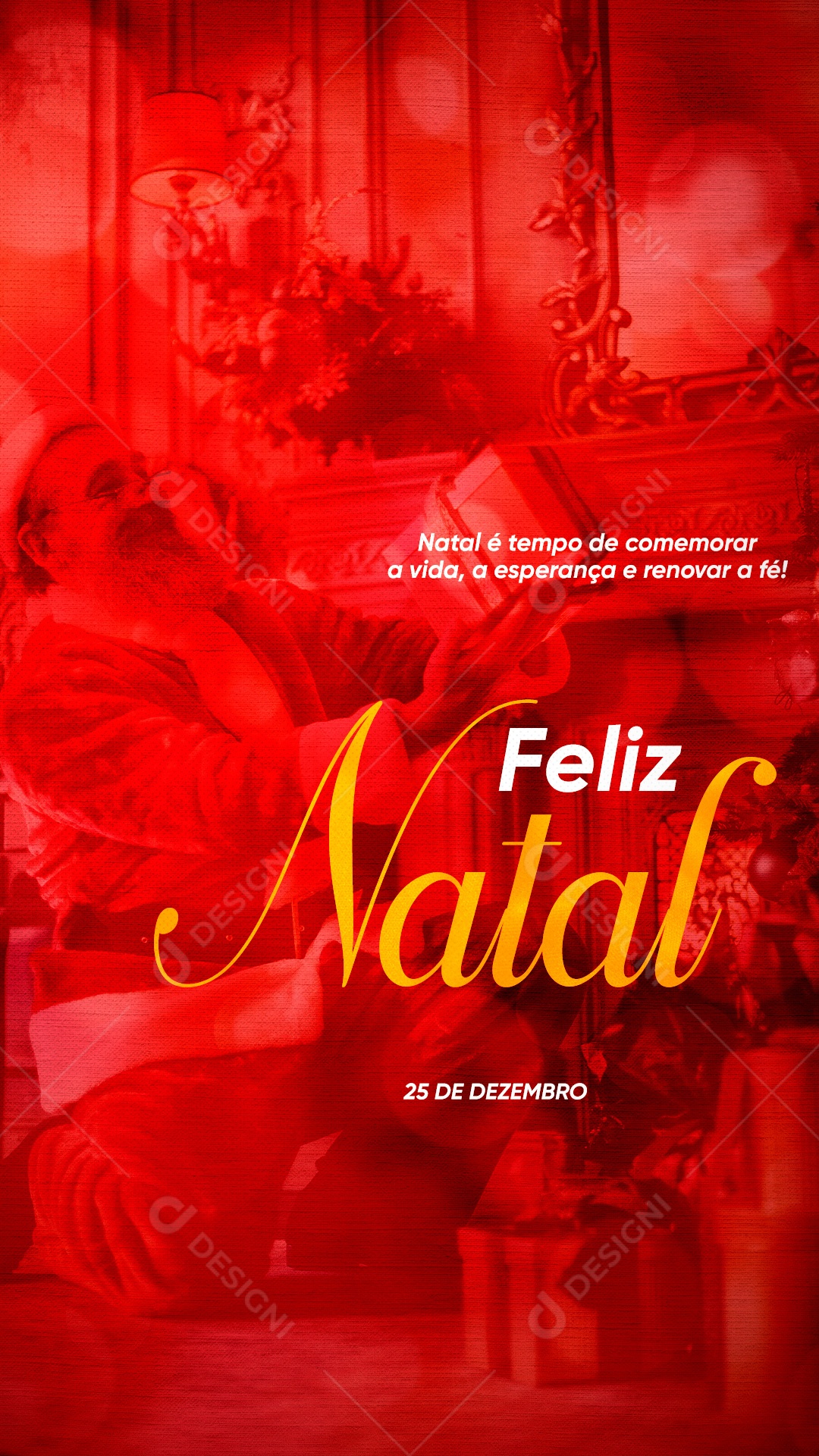 Post Feliz Natal Social Media PSD Editável