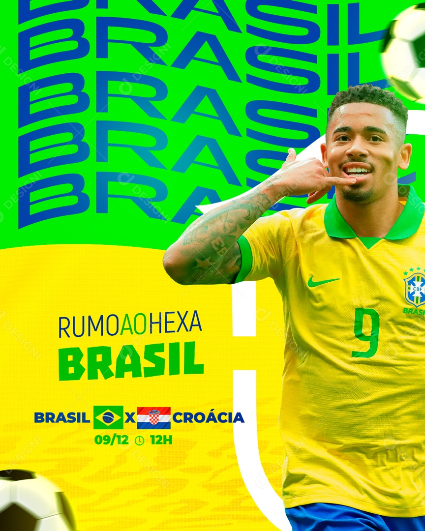 Story Copa do Mundo Rumo ao Hexa Brasil x Croácia Social Media PSD Editável