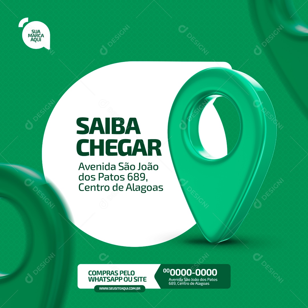 Localização Endereço Loja Especializada em Produtos Médico Social Media PSD Editável