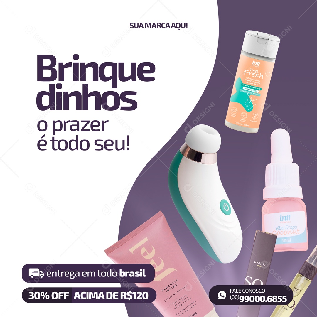 Brinquedinhos Sex Shop Social Media PSD Editável