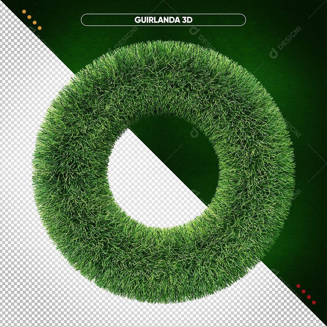 Guirlanda De Natal 3D Elemento Para Composição PSD