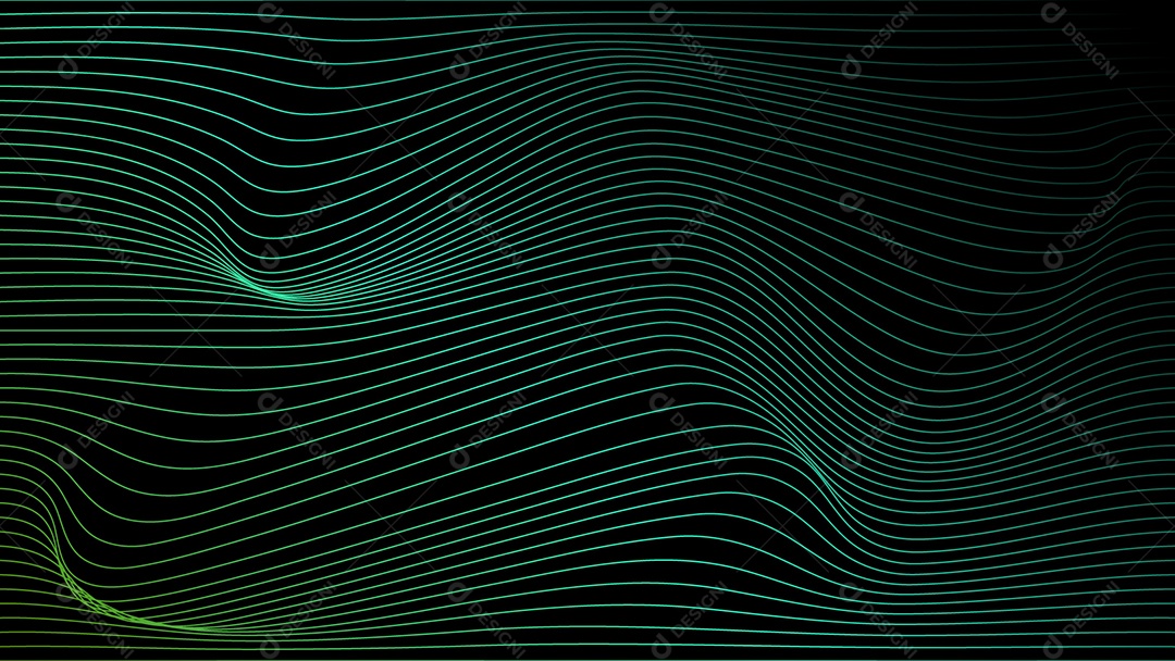 Fundo Abstrato Ondas e Linha Verdes Vetor JPG + AI Editável