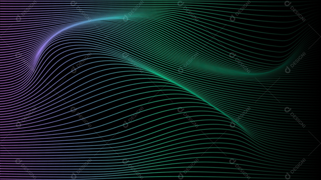 Fundo Abstrato Ondas e Linha Roxa e Verde Vetor JPG + AI Editável