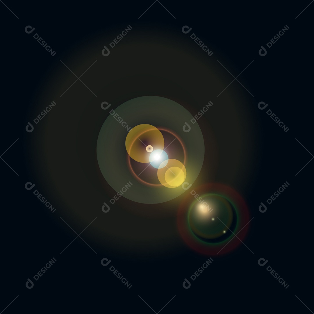 Lens Flare Reflexos de Luz Feixe Vetor JPG + AI Editável