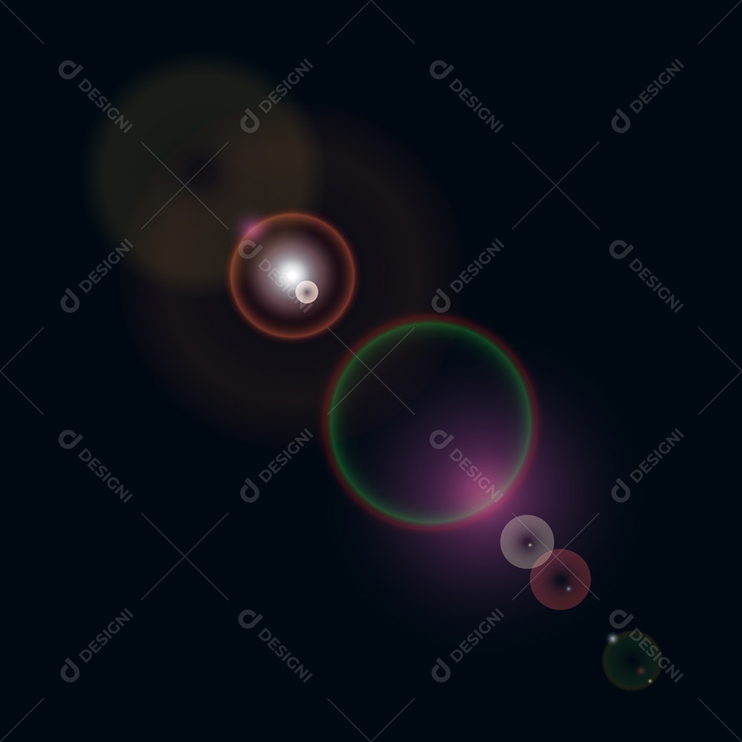 Lens Flare Reflexos de Luz Feixe Vetor JPG + AI Editável