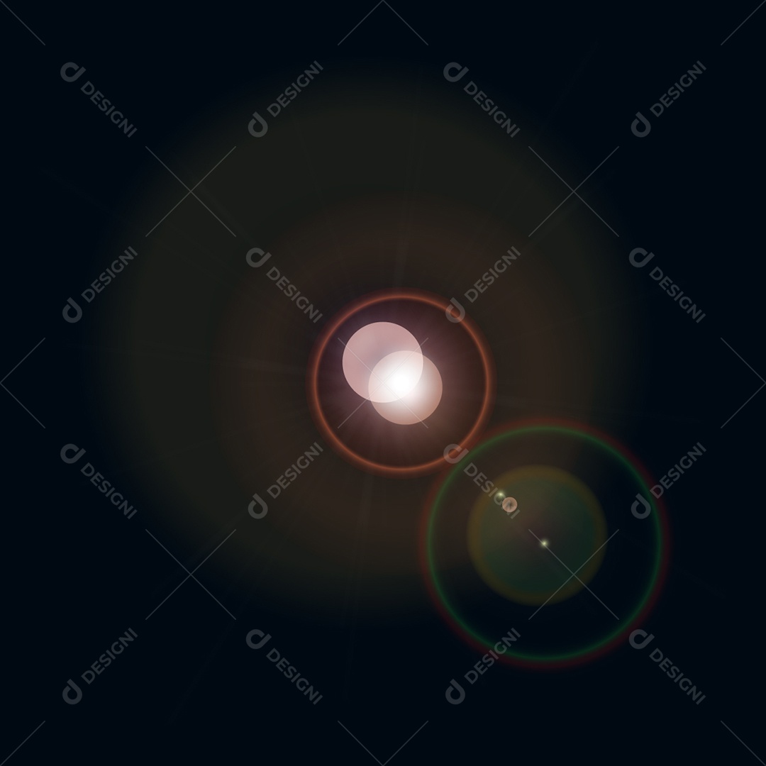 Lens Flare Reflexos de Luz Feixe Vetor JPG + AI Editável