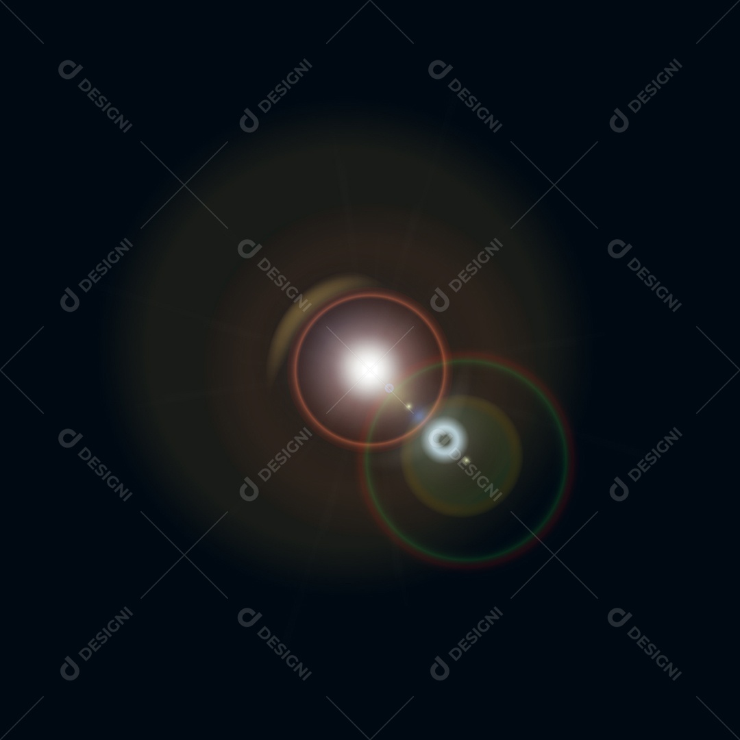 Lens Flare Reflexos de Luz Feixe Vetor JPG + AI Editável