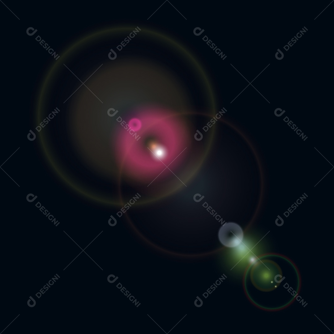 Lens Flare Reflexos de Luz Feixe Vetor JPG + AI Editável