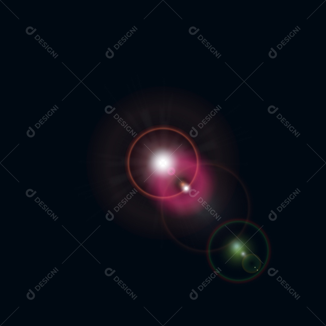 Lens Flare Reflexos de Luz Feixe Vetor JPG + AI Editável