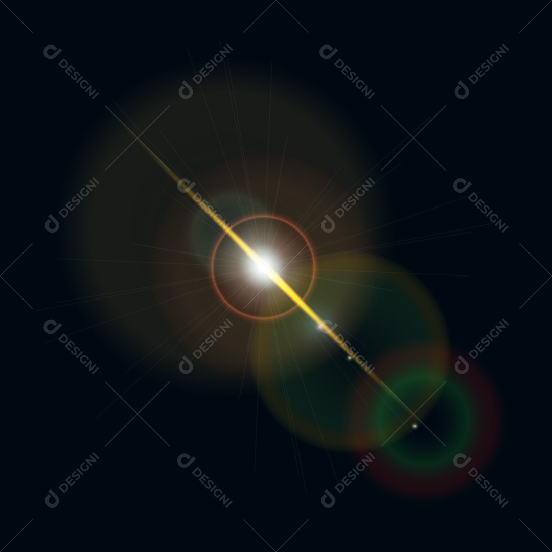 Lens Flare Reflexos de Luz Feixe Vetor JPG + AI Editável