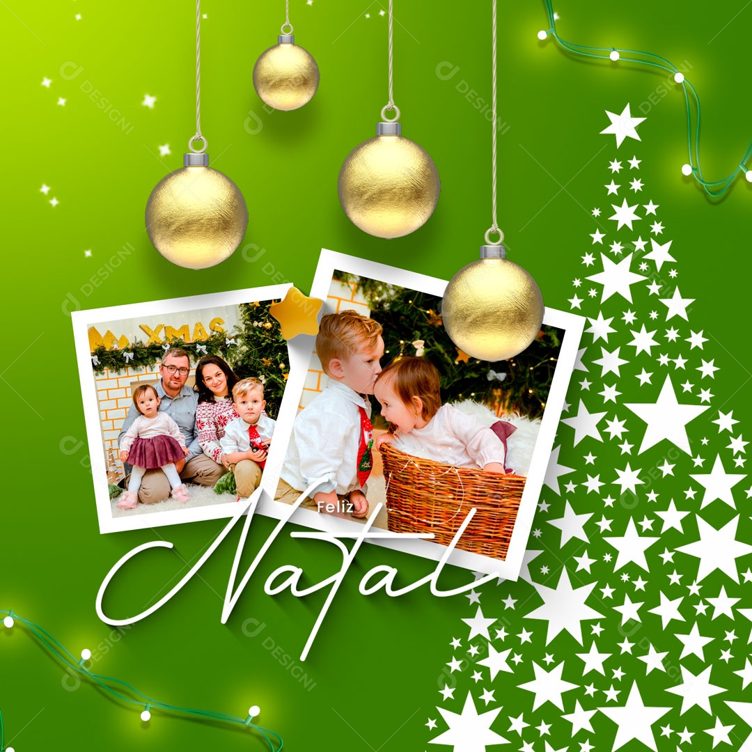Feliz Natal Que a Magia do Natal Transforme Tudo em Amor! Social Media PSD Editável
