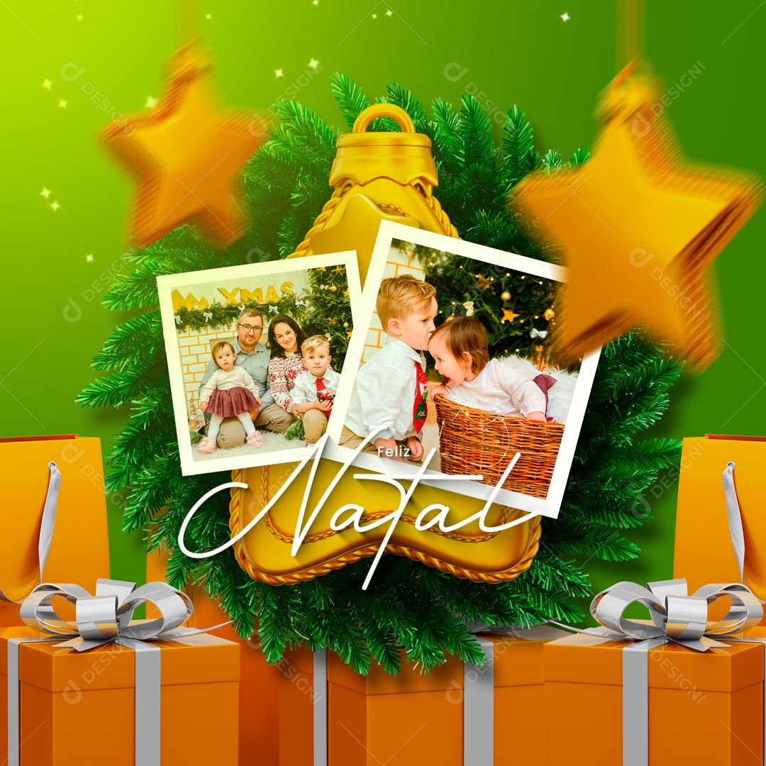 Feliz Natal Repleto de Harmonia e Amor Social Media PSD Editável