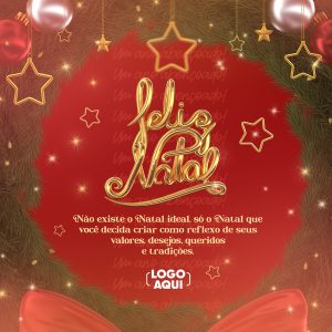 Feliz Natal E Um Próspero Ano Novo Social Media PSD Editável