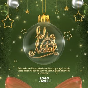Feliz Natal 25 de Dezembro Social Media PSD Editável