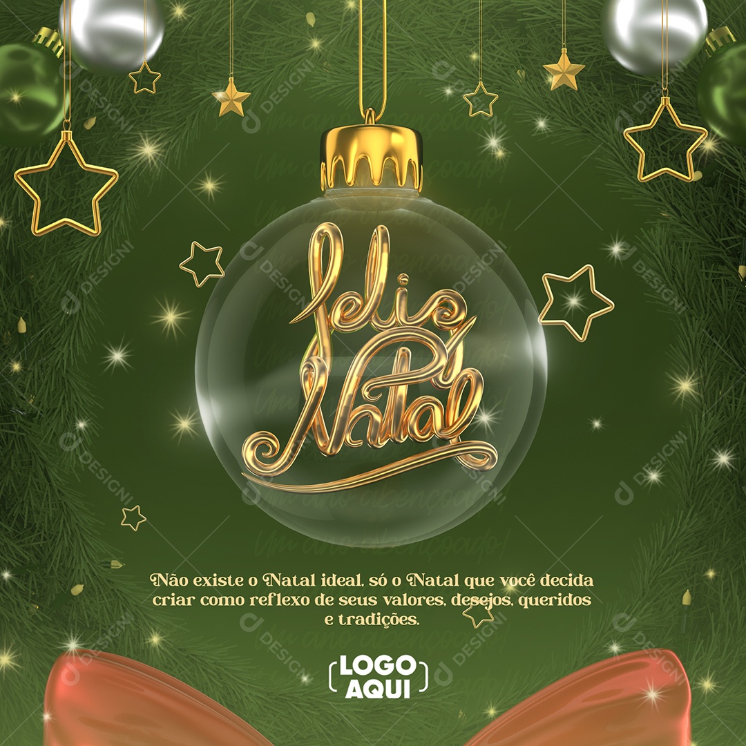 Merry Christmas December 25th Social Media Editable PSD