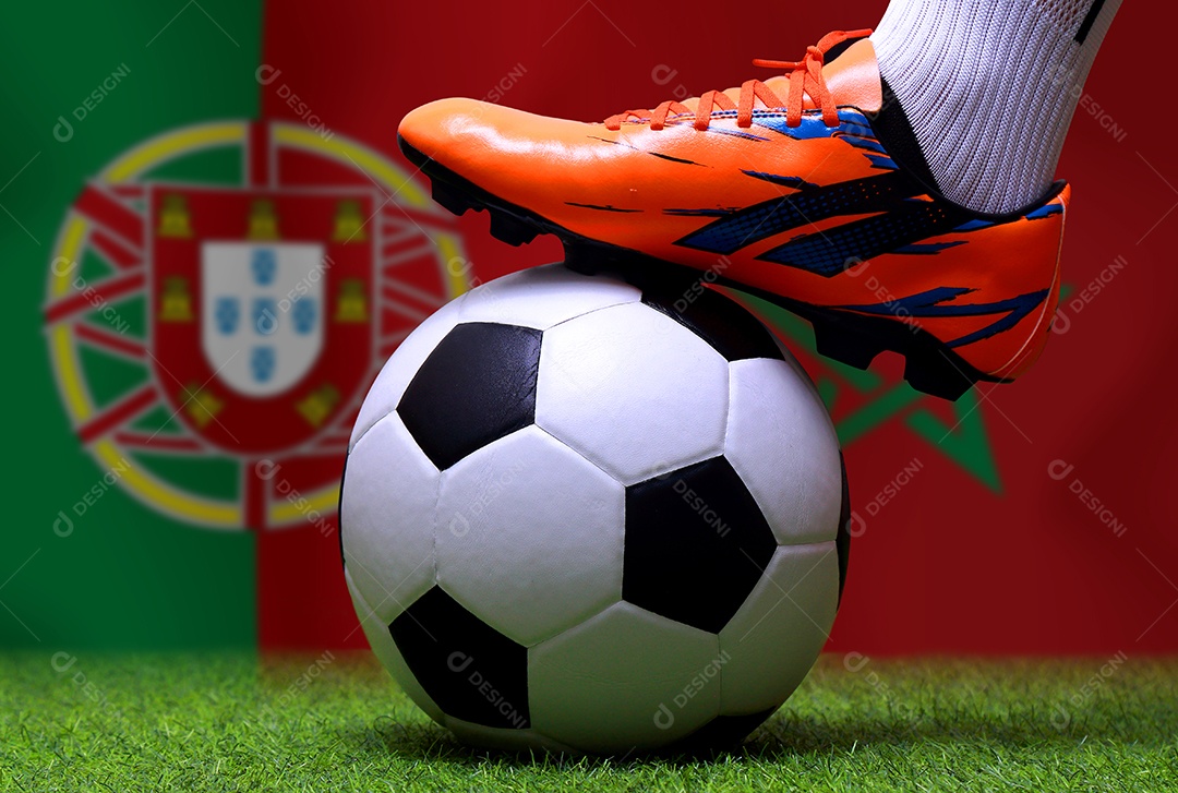 Competição da Taça de Futebol entre a seleção nacional de Marrocos e a seleção portuguesa.