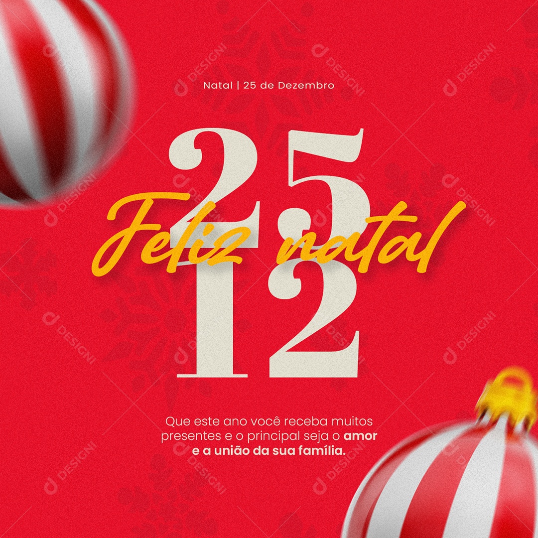 Que Este Ano Você Receba Muitos Feliz Natal Social Media PSD Editável