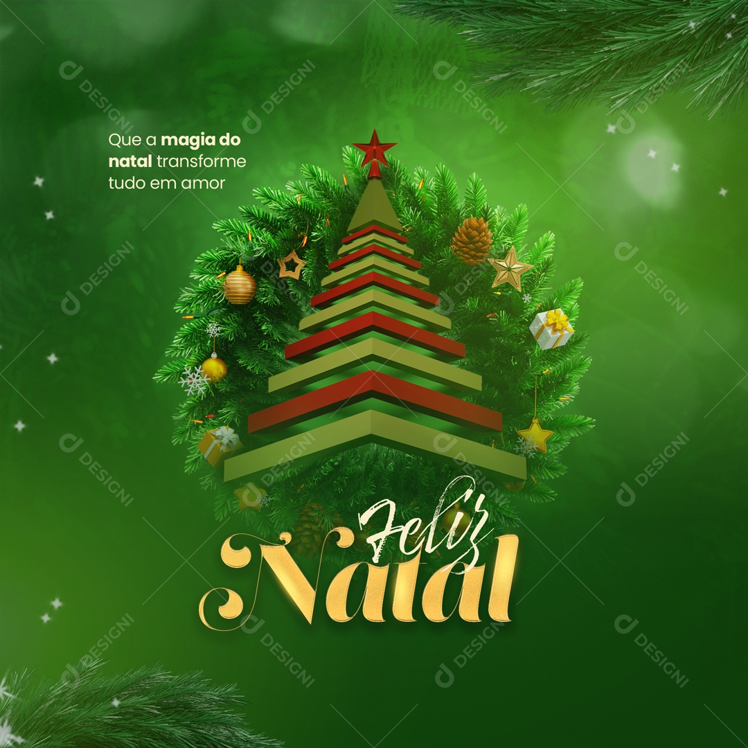 Que a Magia da Noite Transforme Seus Sonhos Em Realidade Feliz Natal Social Media PSD Editável