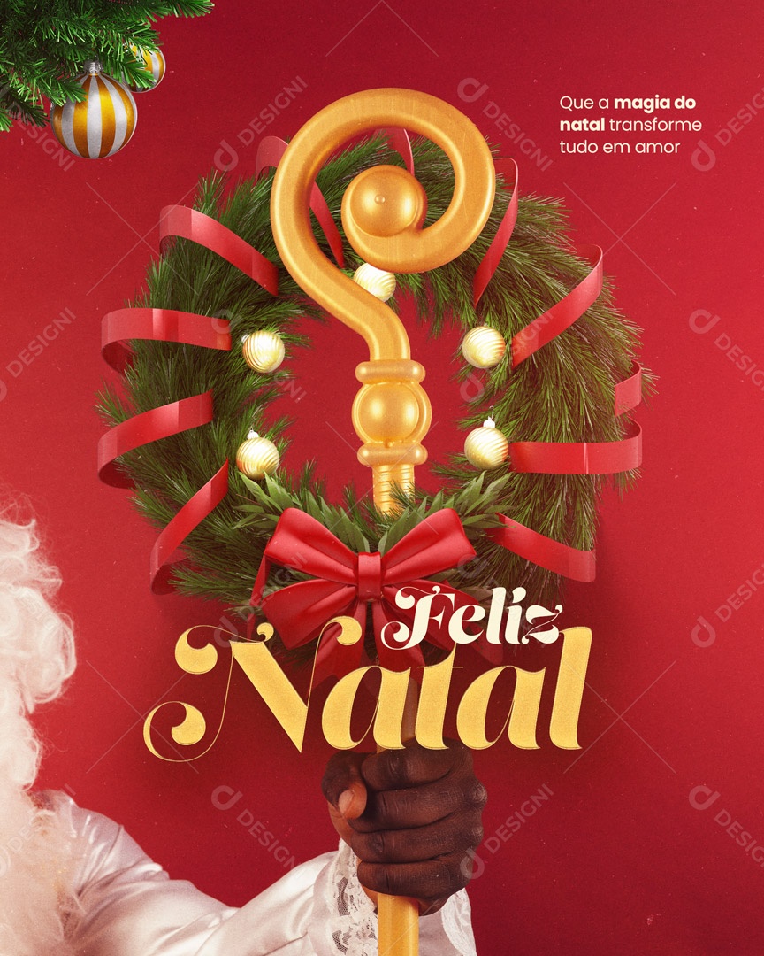 Social Media Que a Magia do Natal Transforme Tudo em Amor Feliz Natal PSD Editável