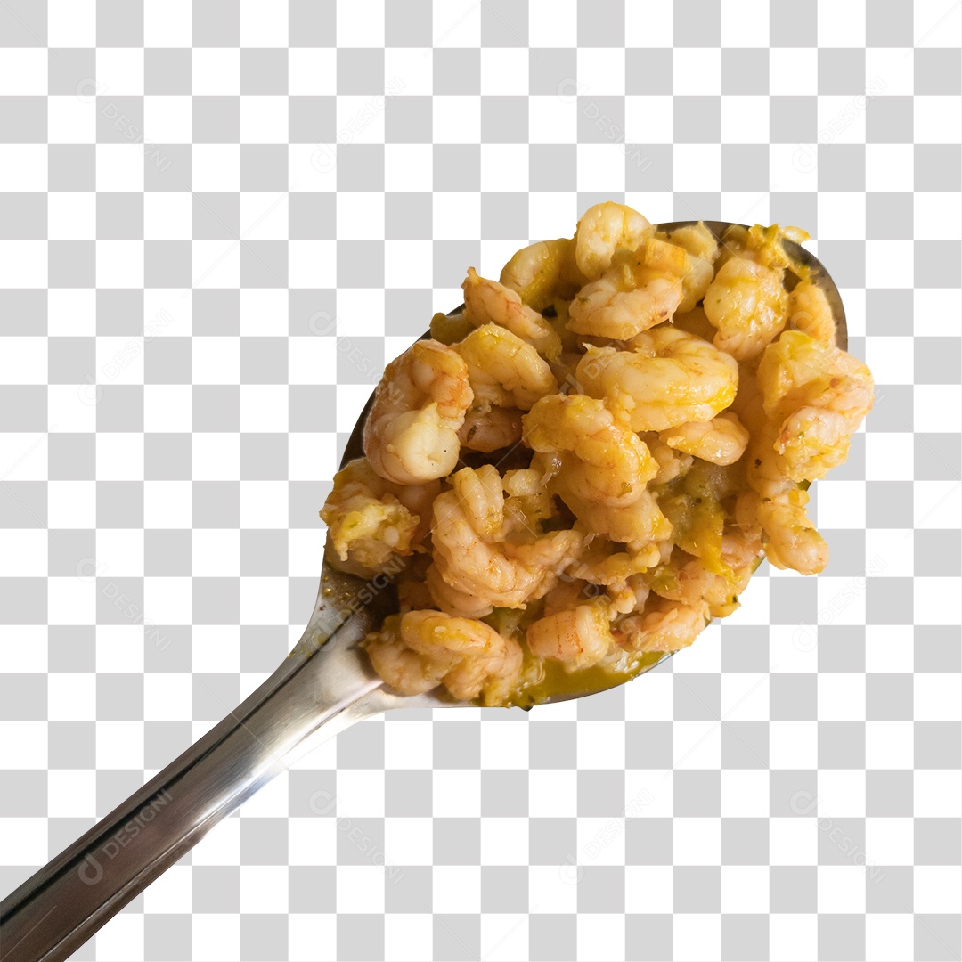 Colher Com Camarão PNG Transparente Sem Fundo