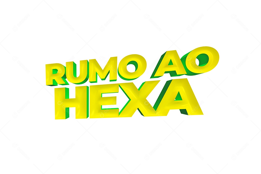3D Render Escrito Rumo ao Hexa em Português.