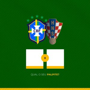 Brasil x Croácia Qual seu Palpite? Copa do Mundo Social Media PSD Editável