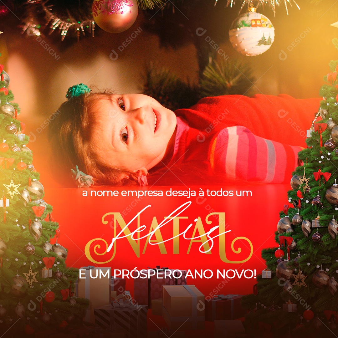 Post Feliz Natal PSD Social Media PSD Editável