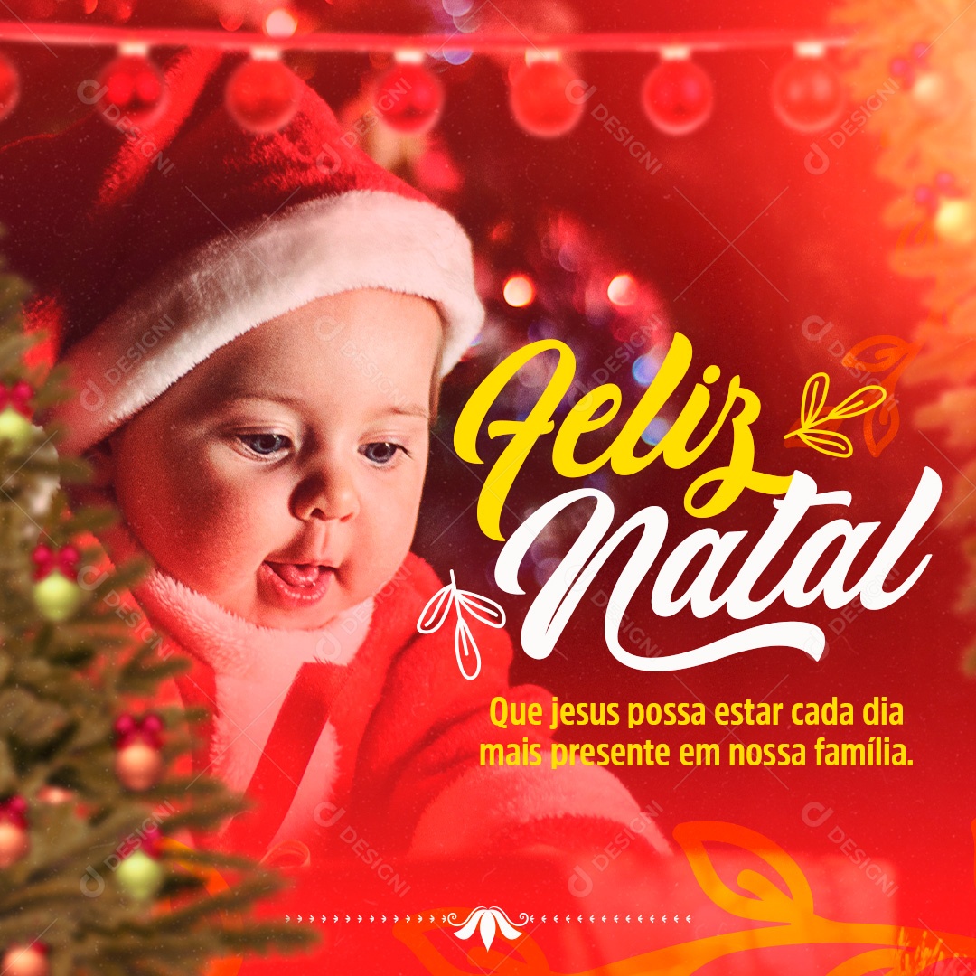 Post Feliz Natal PSD Social Media PSD Editável