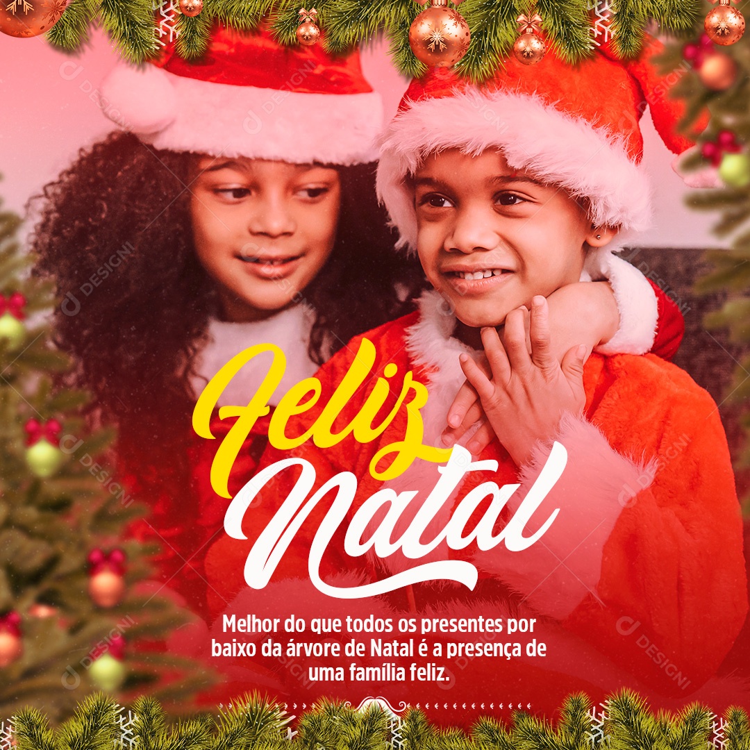 Post Feliz Natal PSD Social Media PSD Editável