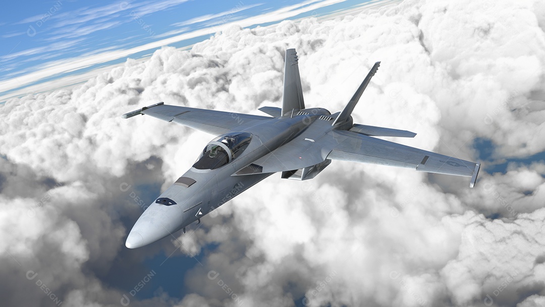 Avião voando sobre céu azul nuvens