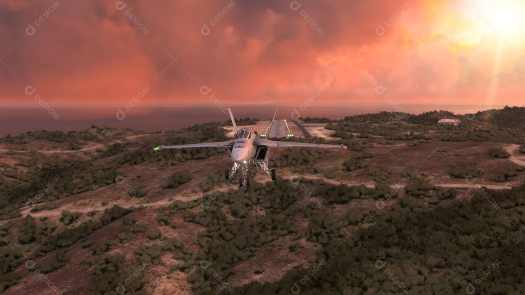 Avião voando sobre céu azul nuvens