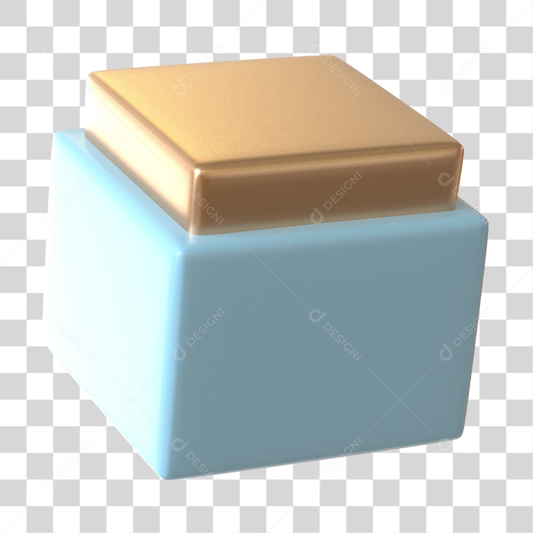 Elemento 3D Para Composição Forma Geométrica Abstrata PNG Transparente