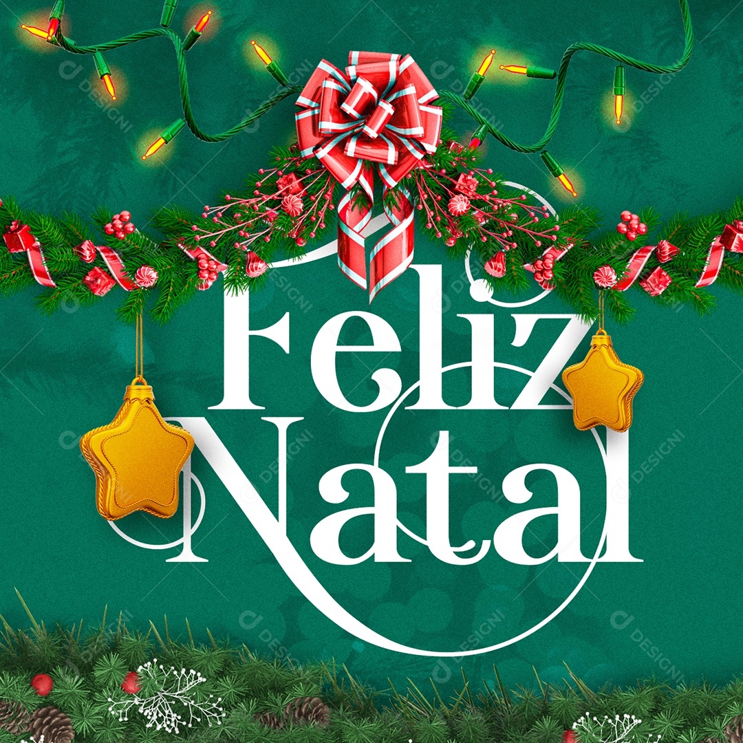 Feliz Natal E Um Próspero Ano Novo Social Media PSD Editável