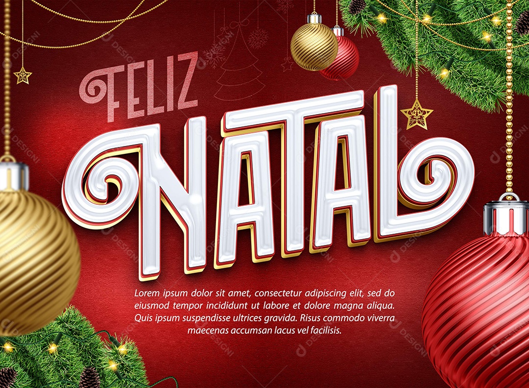 Banner Feliz Natal E Um Próspero Ano Novo Social Media PSD Editável
