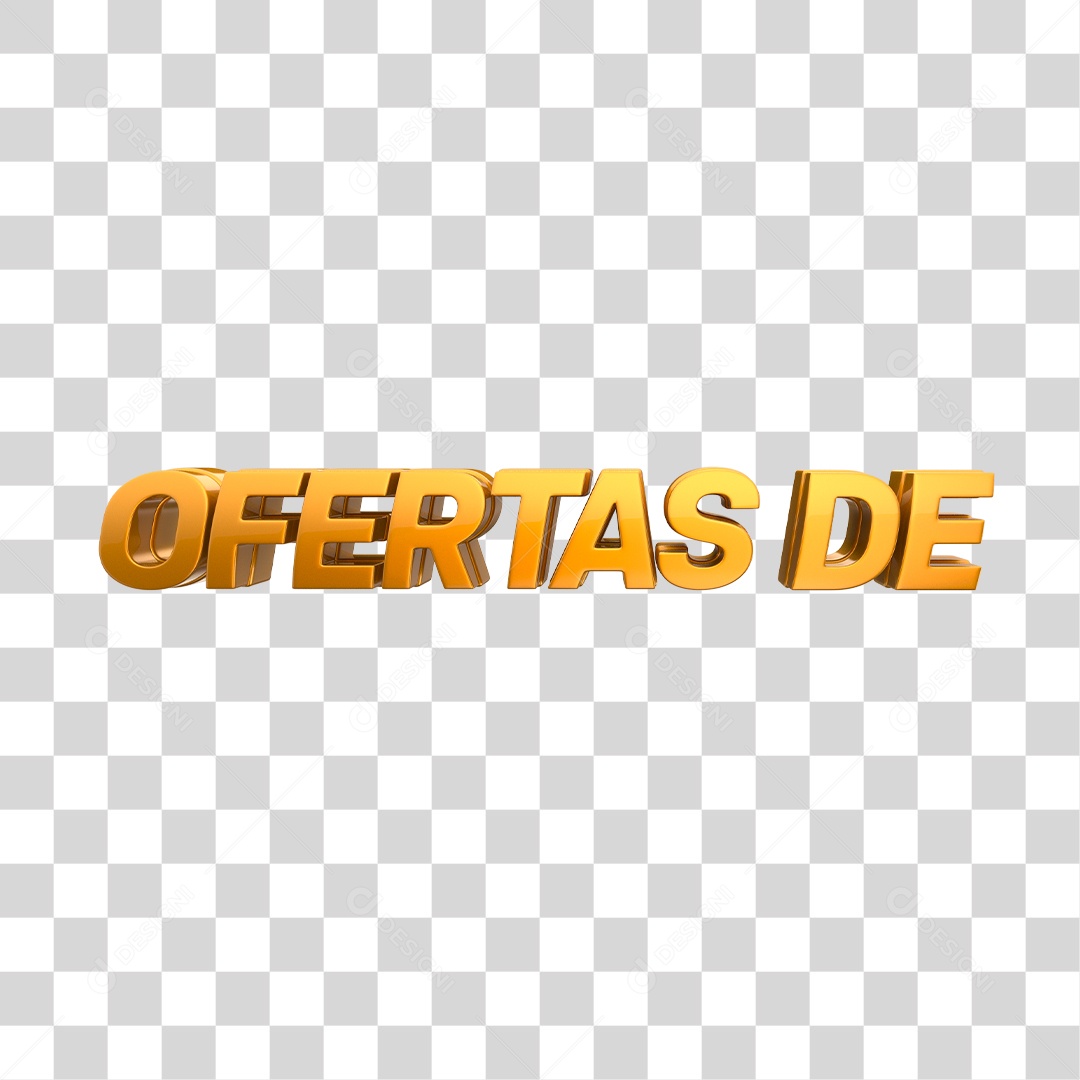 Ofertas de Texto 3D Dourado PNG Transparente