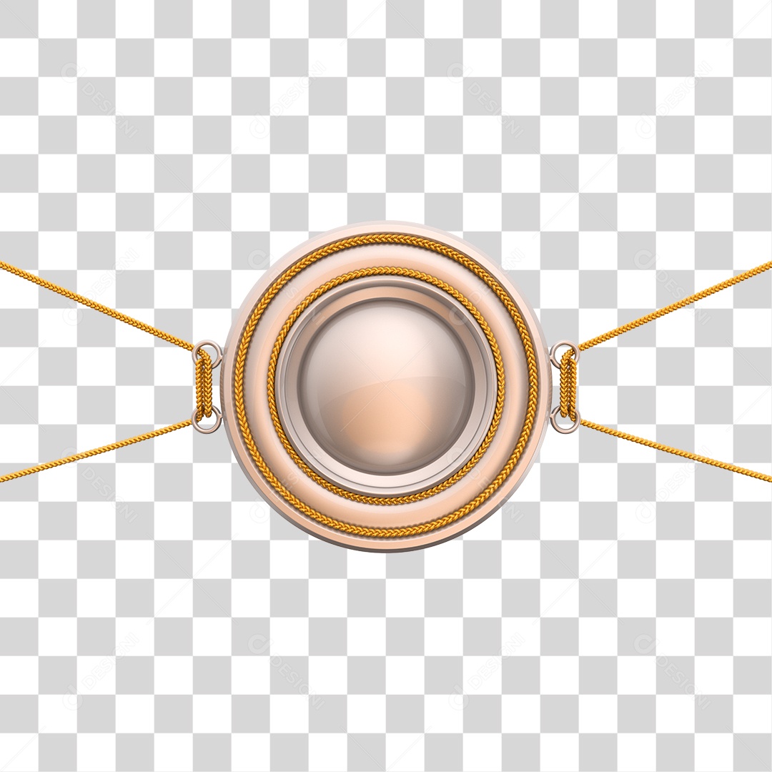 Painel Prata e Dourado Elemento 3D PGN Transparente