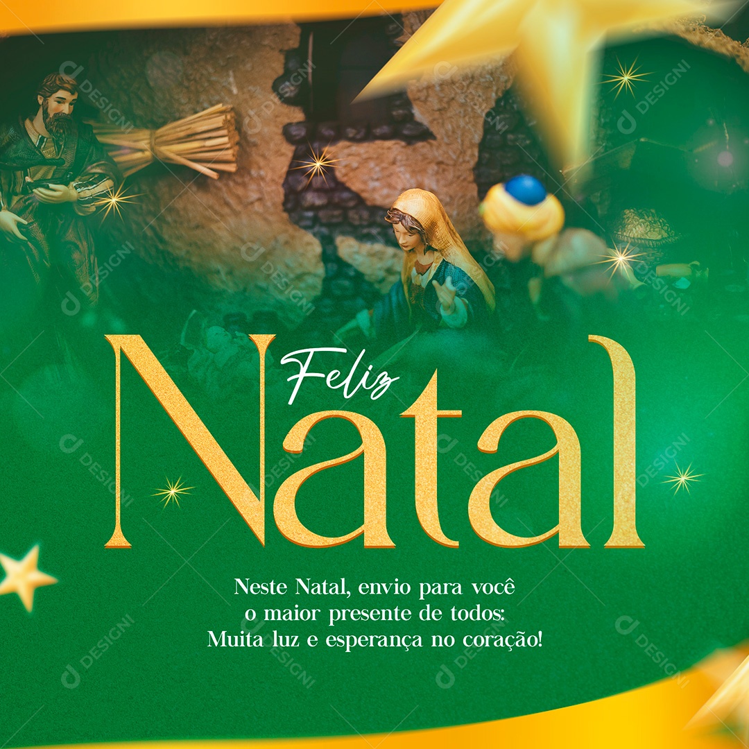 Post Feliz Natal PSD Social Media PSD Editável