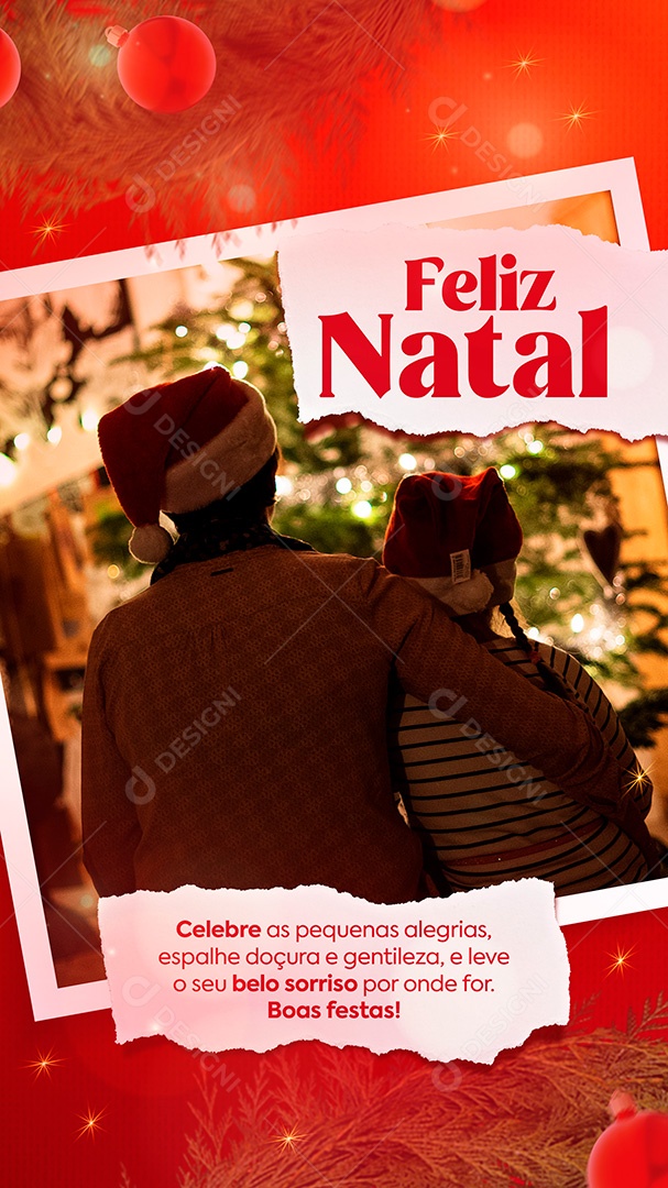 Post Feliz Natal Stories PSD Social Media PSD Editável